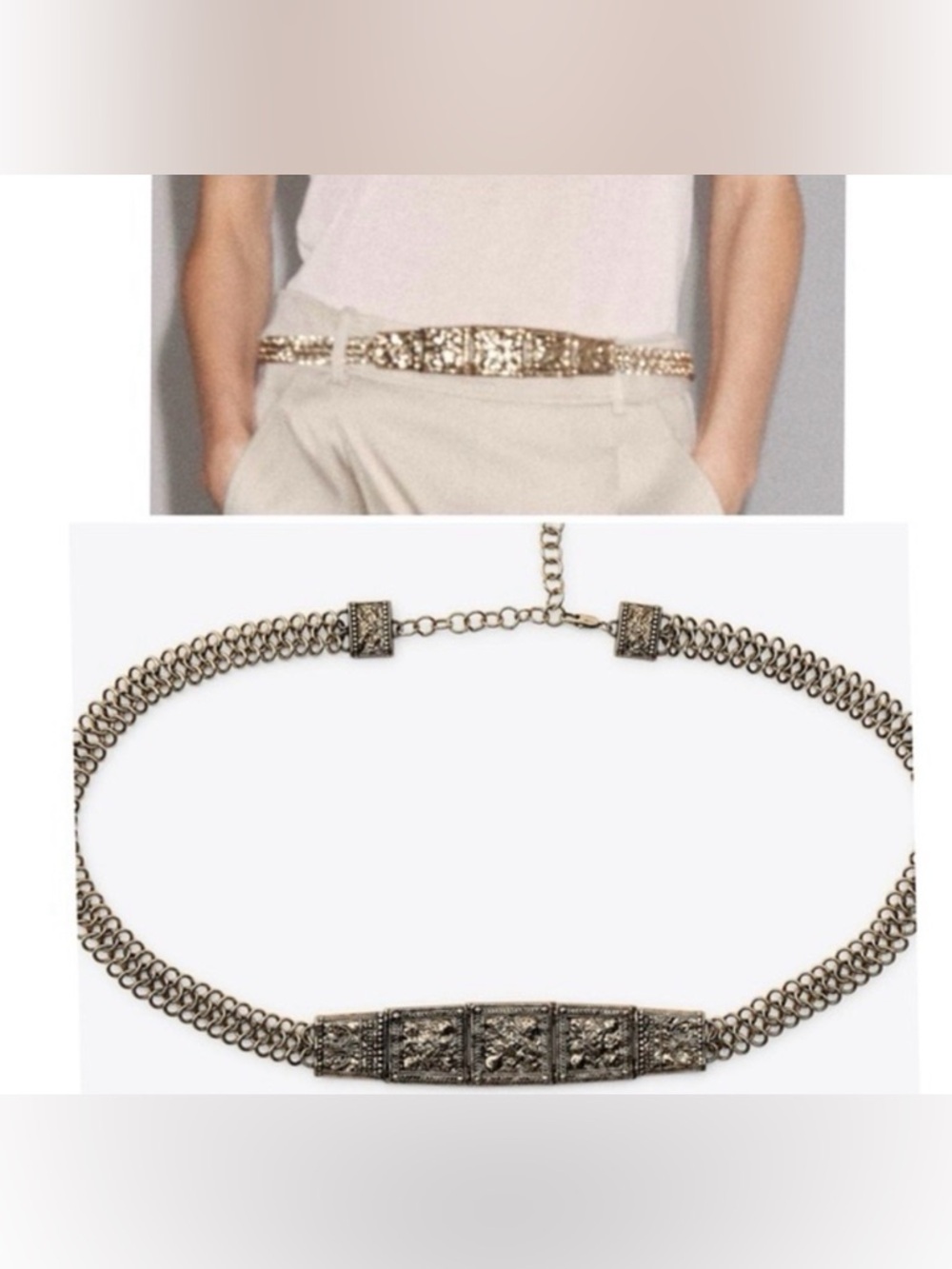 Zara Gold Chain Belt - Picture 8 of 15